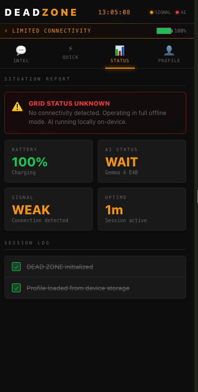 Status screen